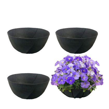 Sumloty 4-pack 14-inch fabric planter liners for baskets, balanced moisture for healthier plants