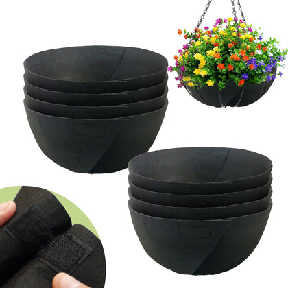 Sumloty 8-pack 14-inch fabric planter liner in felt for moisture control