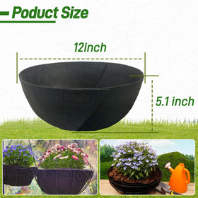 Sumloty hanging-basket liner with Velcro adjusts to different basket shapes