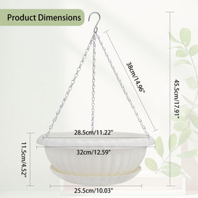 Summer Flower hanging planter kit showing tray and chain for easy setup.