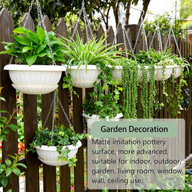 Wall or window display idea with Summer Flower planters in white.