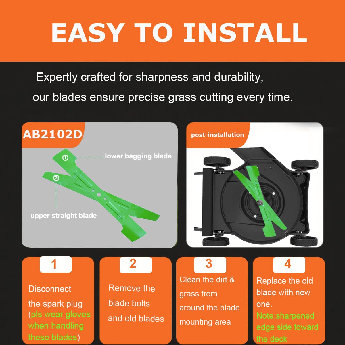 SummerCool dual blades set for EGO 56V compatibility improving mowing versatility