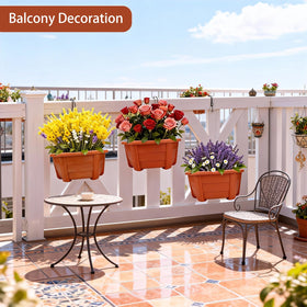 Summer Flower 3-pack creates lush greenery along balcony fences.