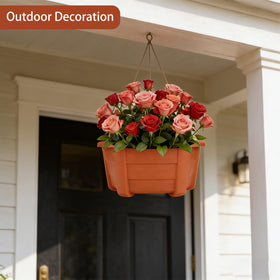 Summer Flower planters with pre-drilled holes for stable wall mounting.