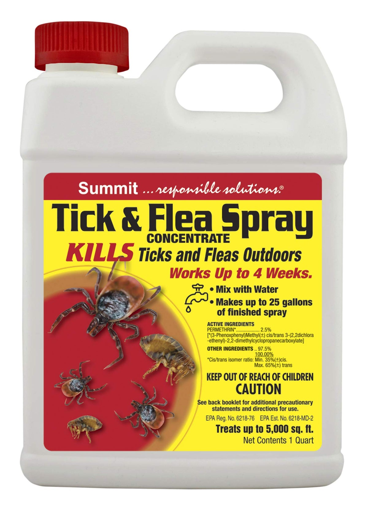 Summit Tick & Flea Spray concentrate quart natural for outdoor pest control