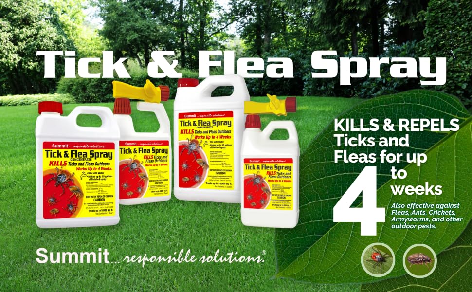 Summit Tick & Flea Spray label highlights natural formula