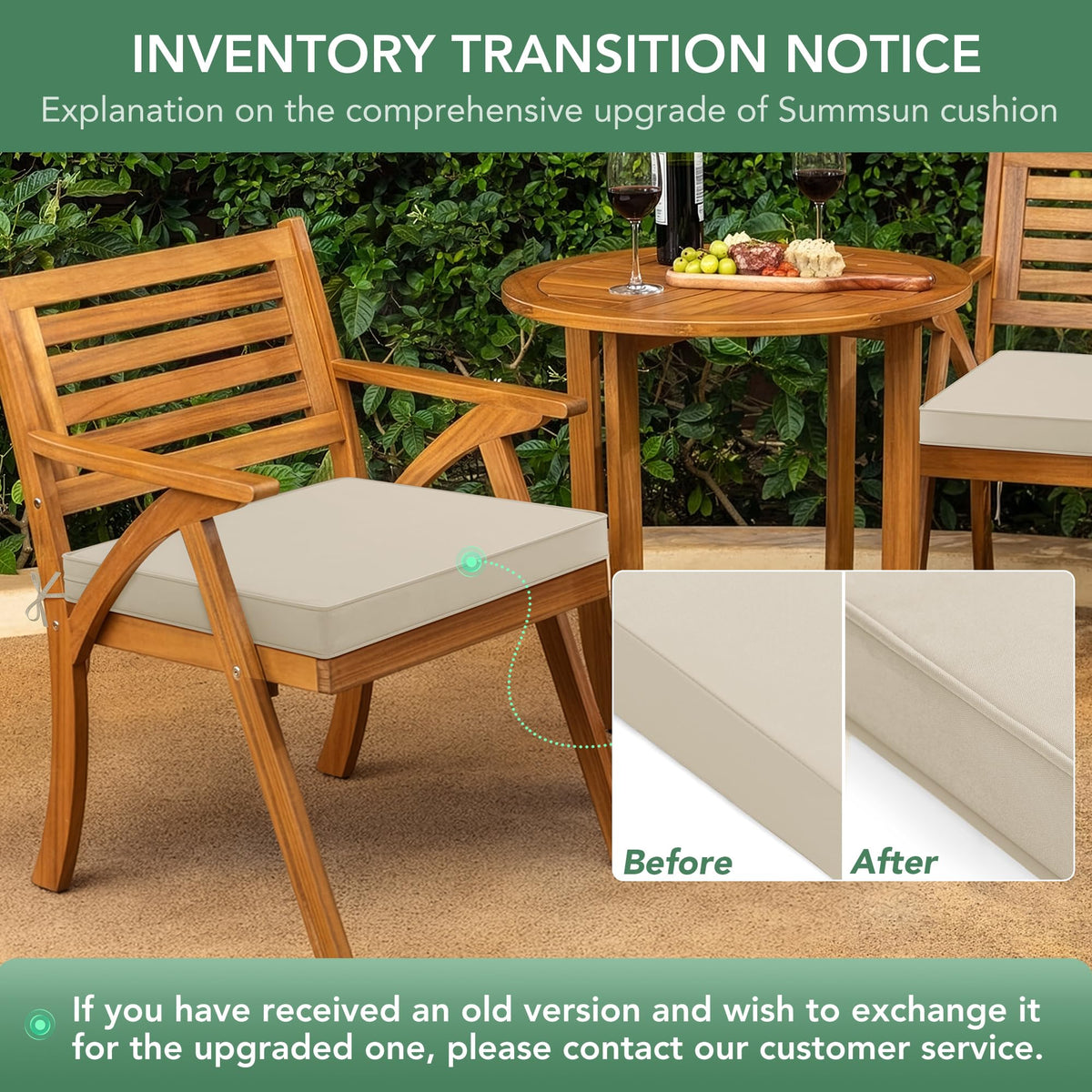 Summsun 6 pack cushions suitable for family outdoor dining