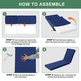 Summsun navy cushions cleaning and care for outdoor durability