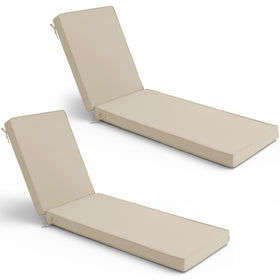 Summsun chaise lounge cushions set of 2 in cream for outdoor comfort.