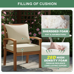 Summsun seat cushion with dual ties and anti-slip bottom for secure placement