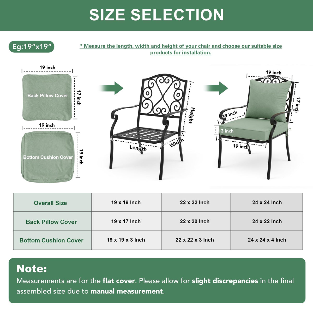 Summsun anti-slip bottom increases cushion stability on patio furniture.