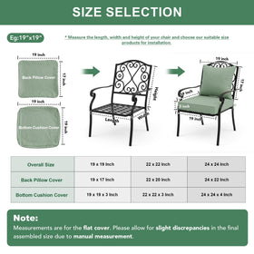 Summsun anti-slip bottom increases cushion stability on patio furniture.