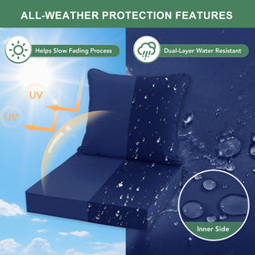 Summsun navy removable-cover cushion for easy cleaning