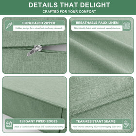 Summsun cushions feature UV-resistant fabric to maintain color outdoors.
