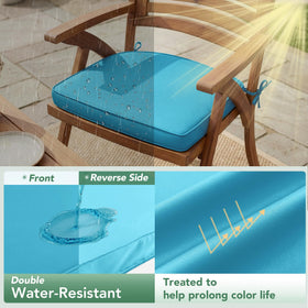 Summsun D-shaped cushions back view illustrates secure attachment