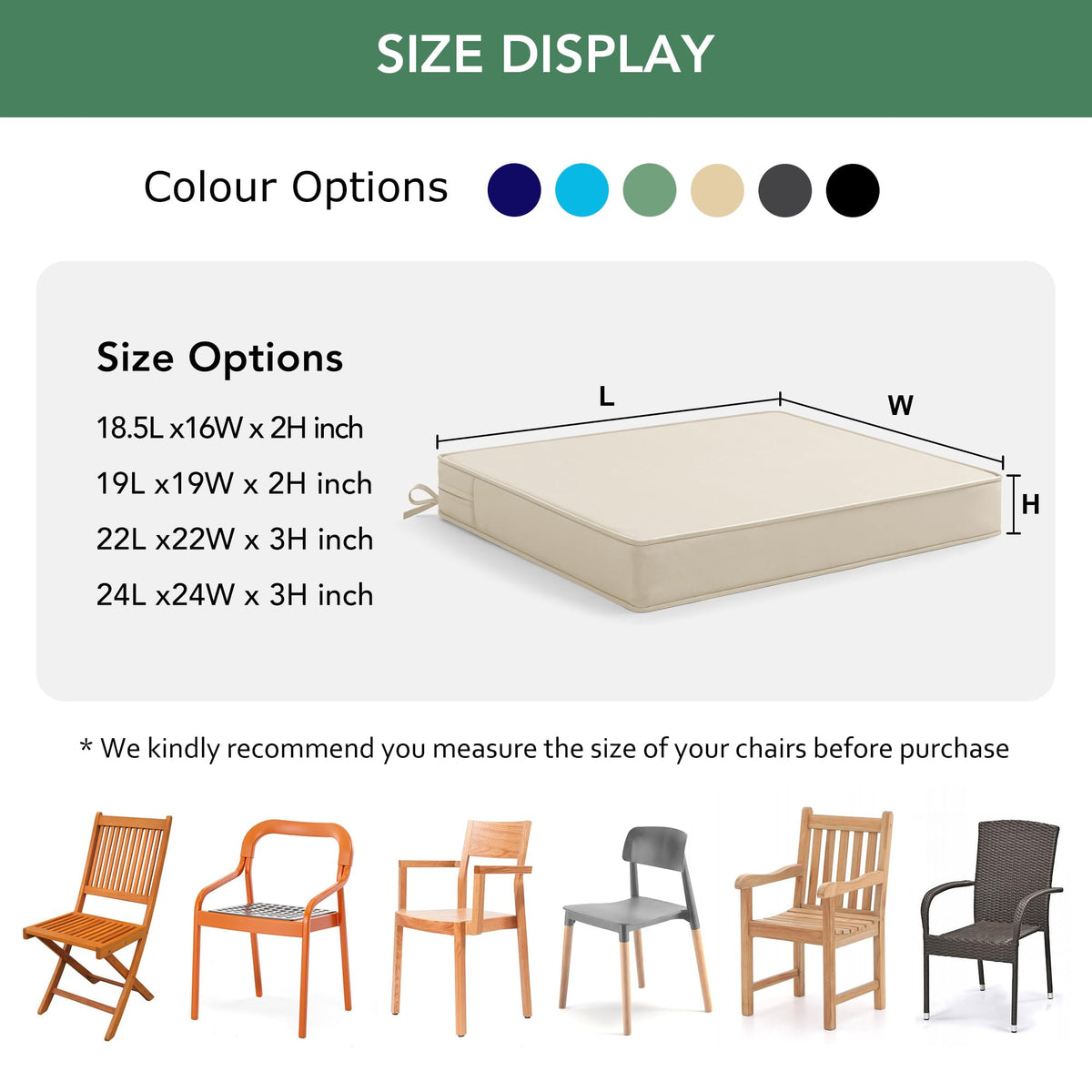 Summsun deep seat cushions feature machine washable removable covers