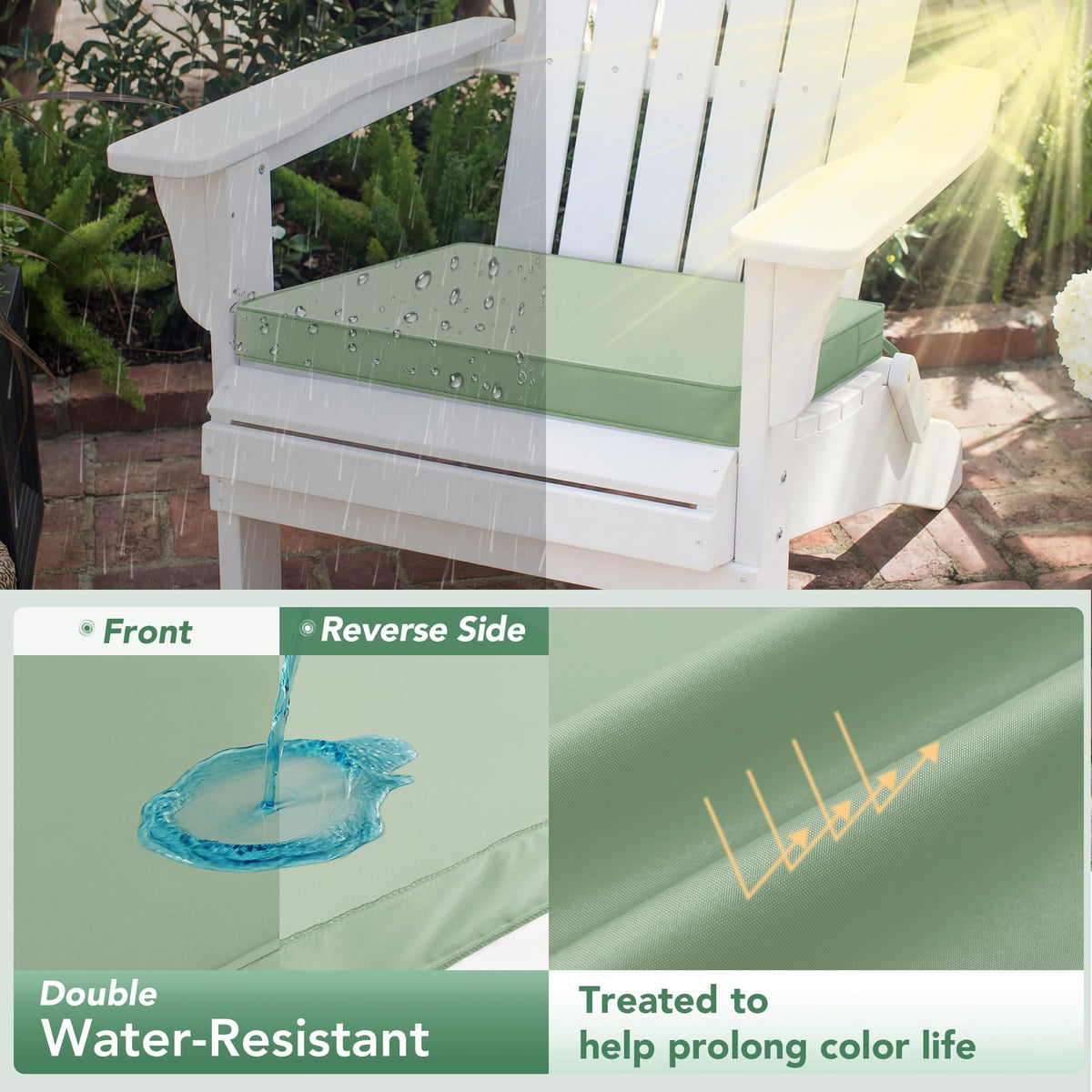 Summsun fabric texture with 250GSM waterproof coating for durability.