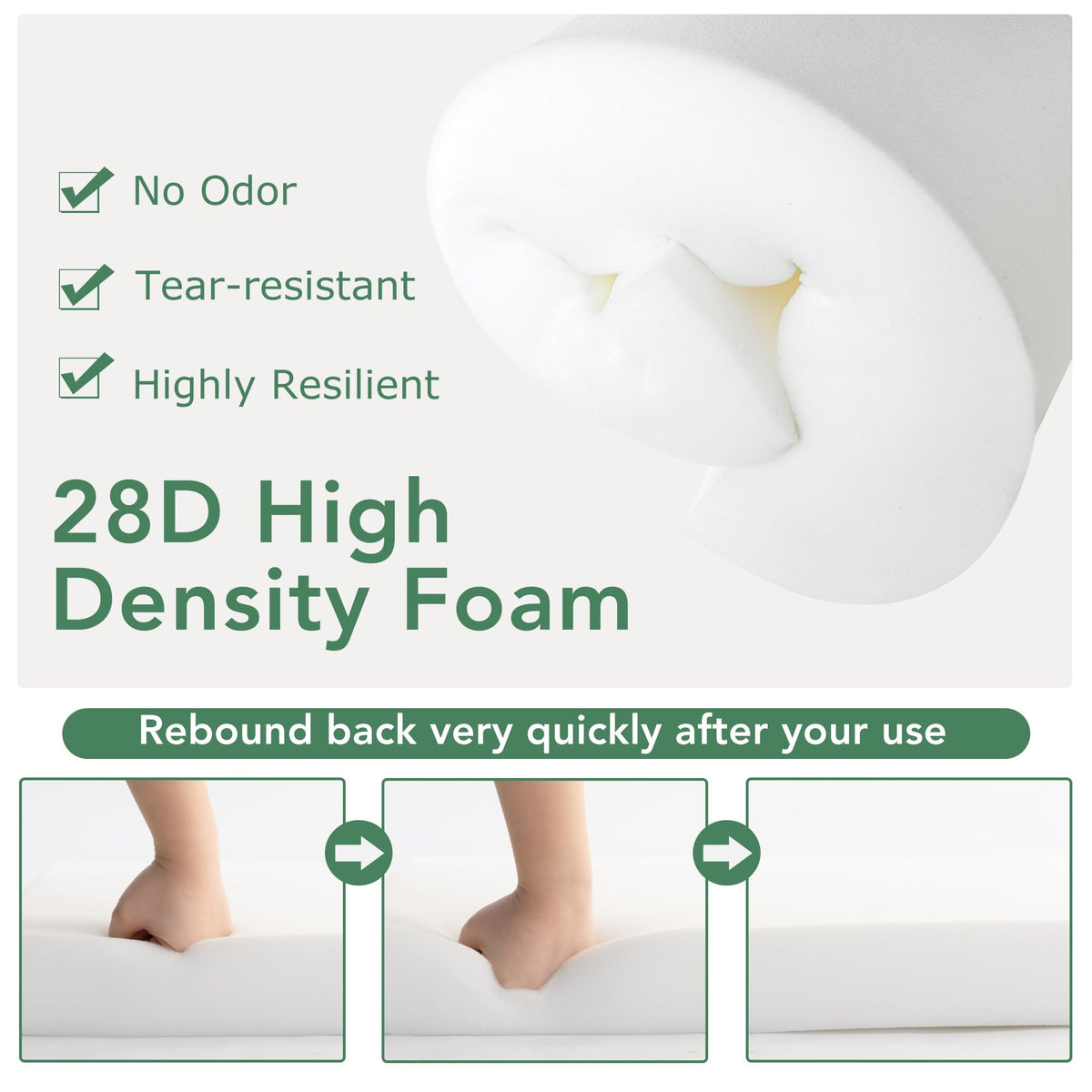 Summsun non-slip design helps keep the cushion in place
