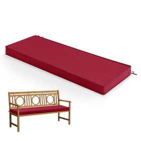 Summsun outdoor bench cushion fabric close-up showing a durable waterproof surface