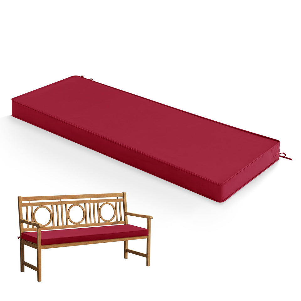 Summsun outdoor bench cushion fabric close-up showing a durable waterproof surface