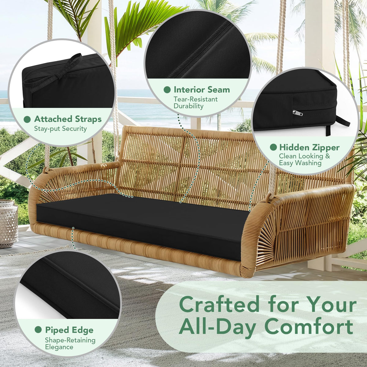 Summsun removable cover 59x18 allows easy cleaning and quick maintenance