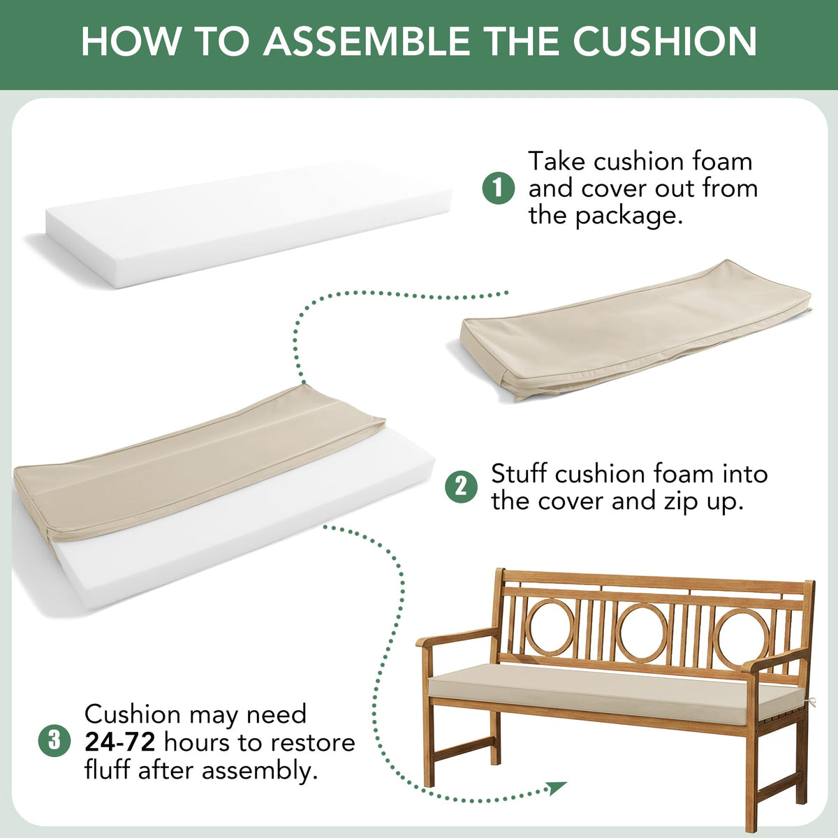 Summsun cushion on a loveseat enhances outdoor seating comfort