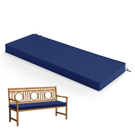 Summsun outdoor bench cushion waterproof navy keeps seating dry during light showers.