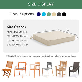 Summsun cushions on patio set illustrating all-weather outdoor use.