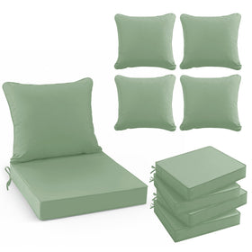 Summsun back cushion in sage green for plush outdoor support