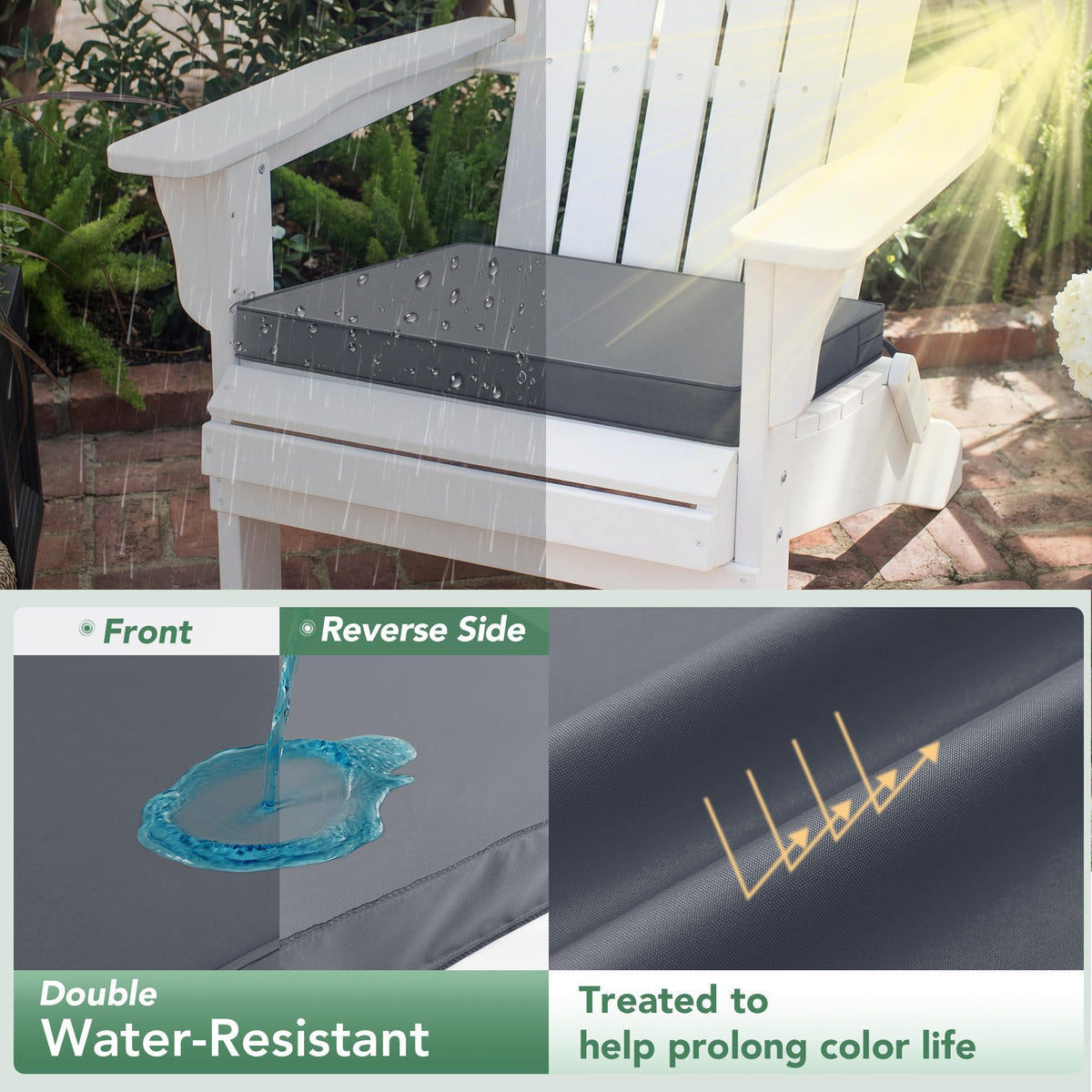 Summsun cushions feature a hidden zipper for a sleek look and easy cover removal