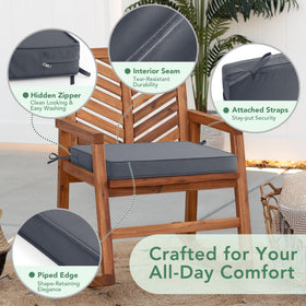 Summsun cushions stay in place with adjustable non-slip straps