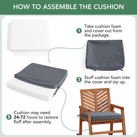 Summsun cushions fit patios, lawns, balconies, and poolside seating