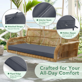 Summsun 48x18 inch cushion fits most benches and porch swings