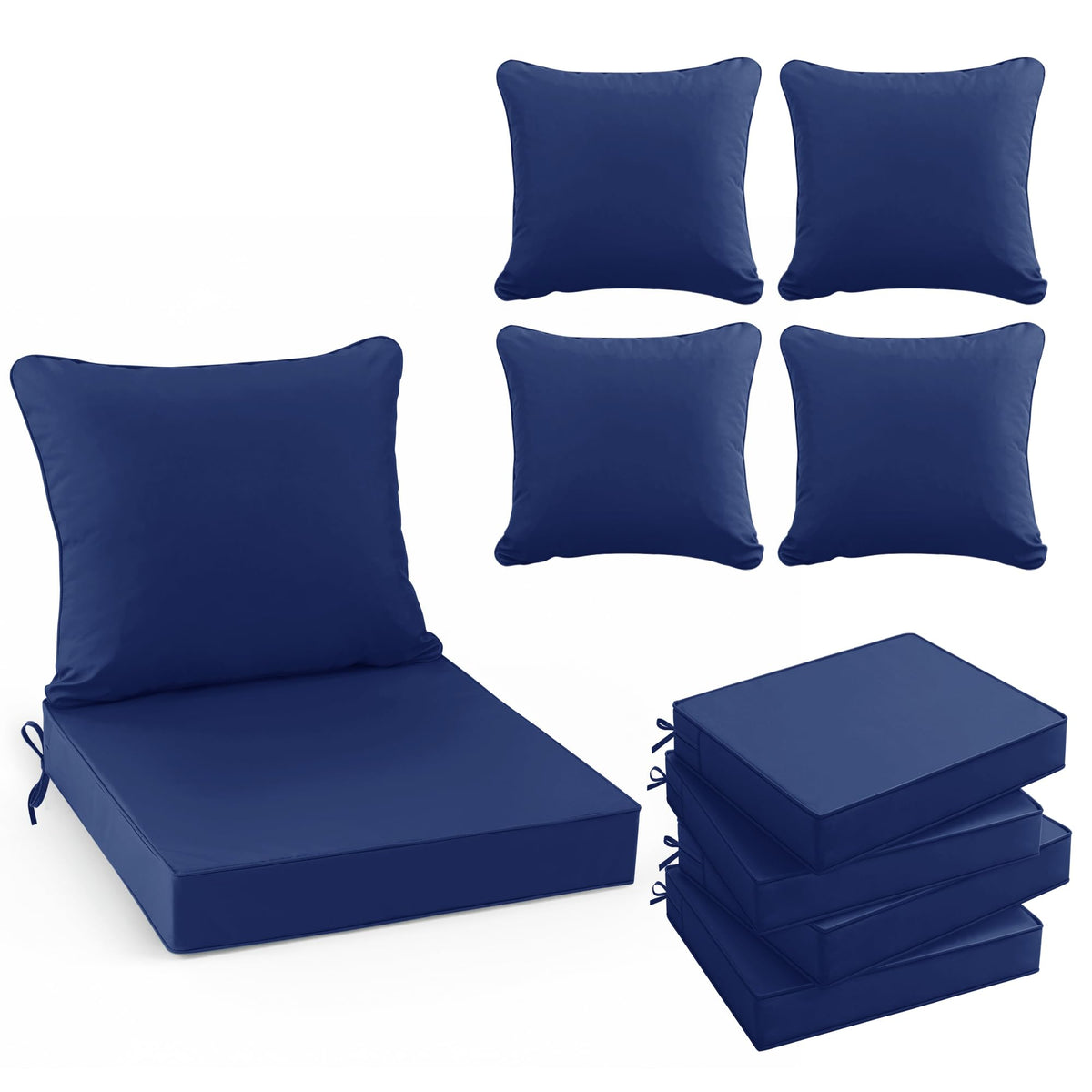 Summsun navy backrest cushion for comfortable outdoor seating
