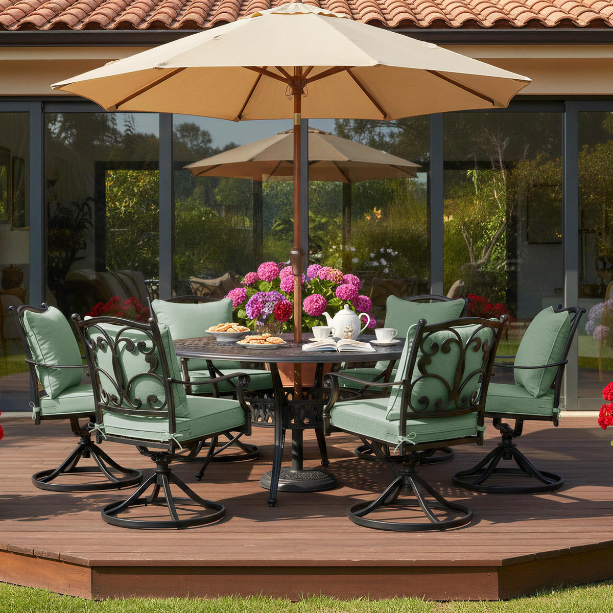 Summsun 4-pack cushions refresh patio seating across your space.