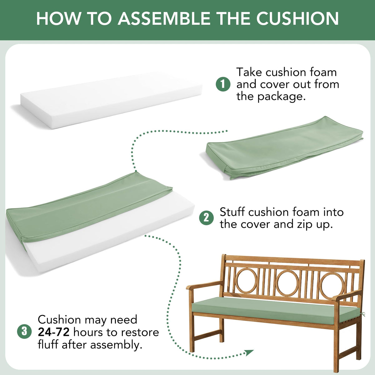 Summsun cushion ships compressed and expands after unpacking.