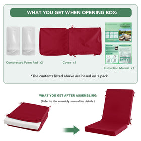 Summsun secure ties keep cushions aligned with chair frames