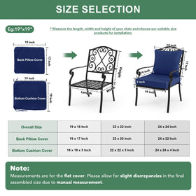 Summsun four navy cushions for your patio set