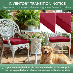 Summsun weatherproof cushions ideal for garden, porch, or patio.
