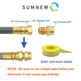 SUMNEW three-quarter-inch quick-disconnect end simplifies setup.
