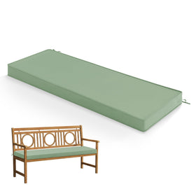 Summsun outdoor bench cushion 42x18 in Sage Green for comfortable patio seating.