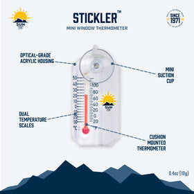 Sun Company Stickler supports indoor or outdoor use on any window