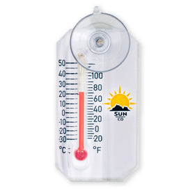 Sun Company Stickler with suction cup mount for on-window temperature monitoring