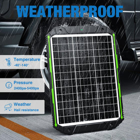 Sun Energise LED status indicator shows charging at a glance.