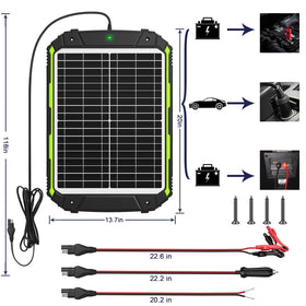 Sun Energise wide battery compatibility supports multiple 12V chemistries