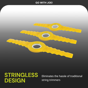 Sun Joe SB10 blades easy installation with reinforced center hole