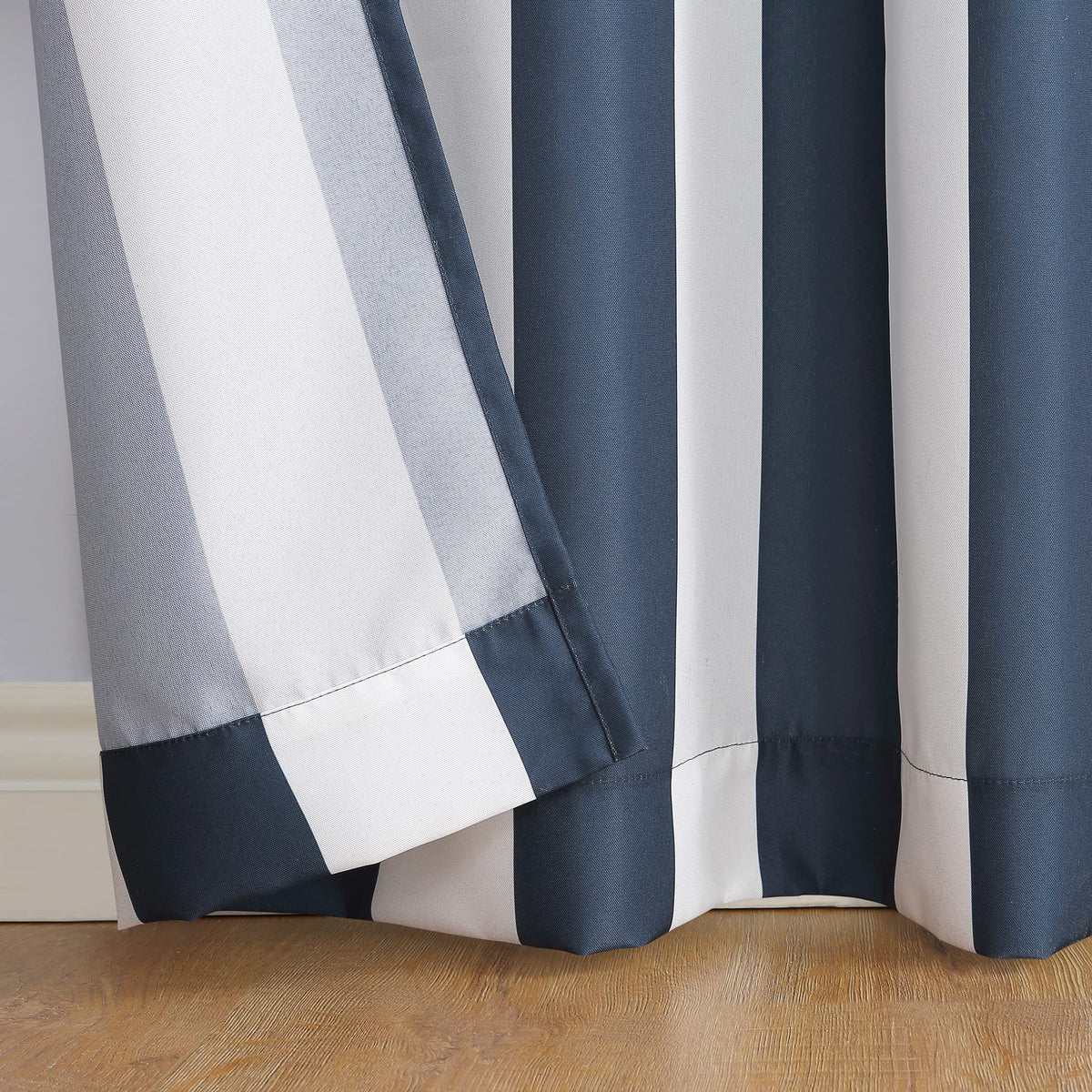 Grommet-top design on Valencia panel offers easy setup and secure hanging.