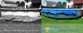 Sun2Solar brackets installation detail for easy pool attachment.