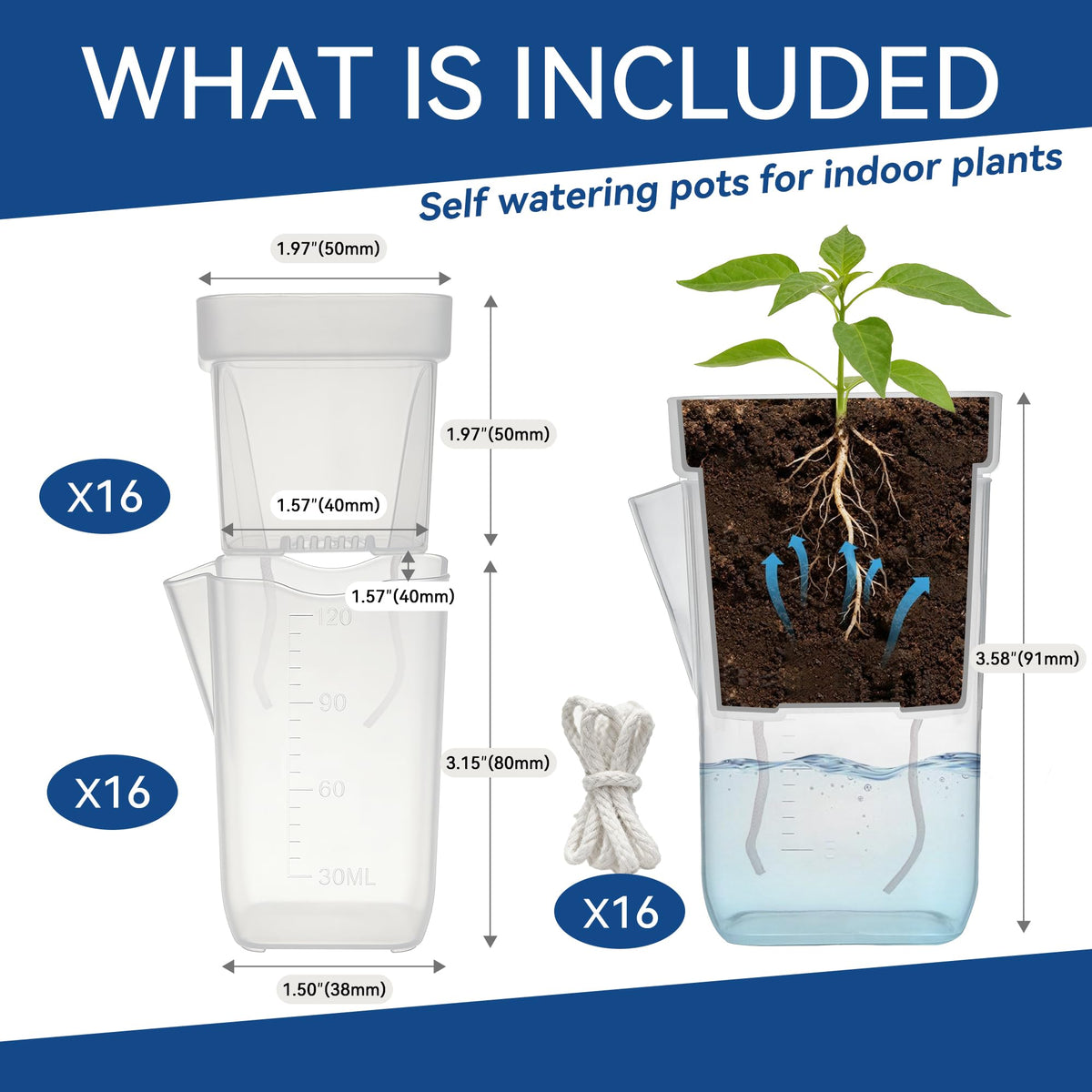 Sunanday self-watering pots side refilling for easy plant care.