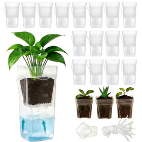 Sunanday 16 pack self-watering pot inner cup shows water level for quick monitoring